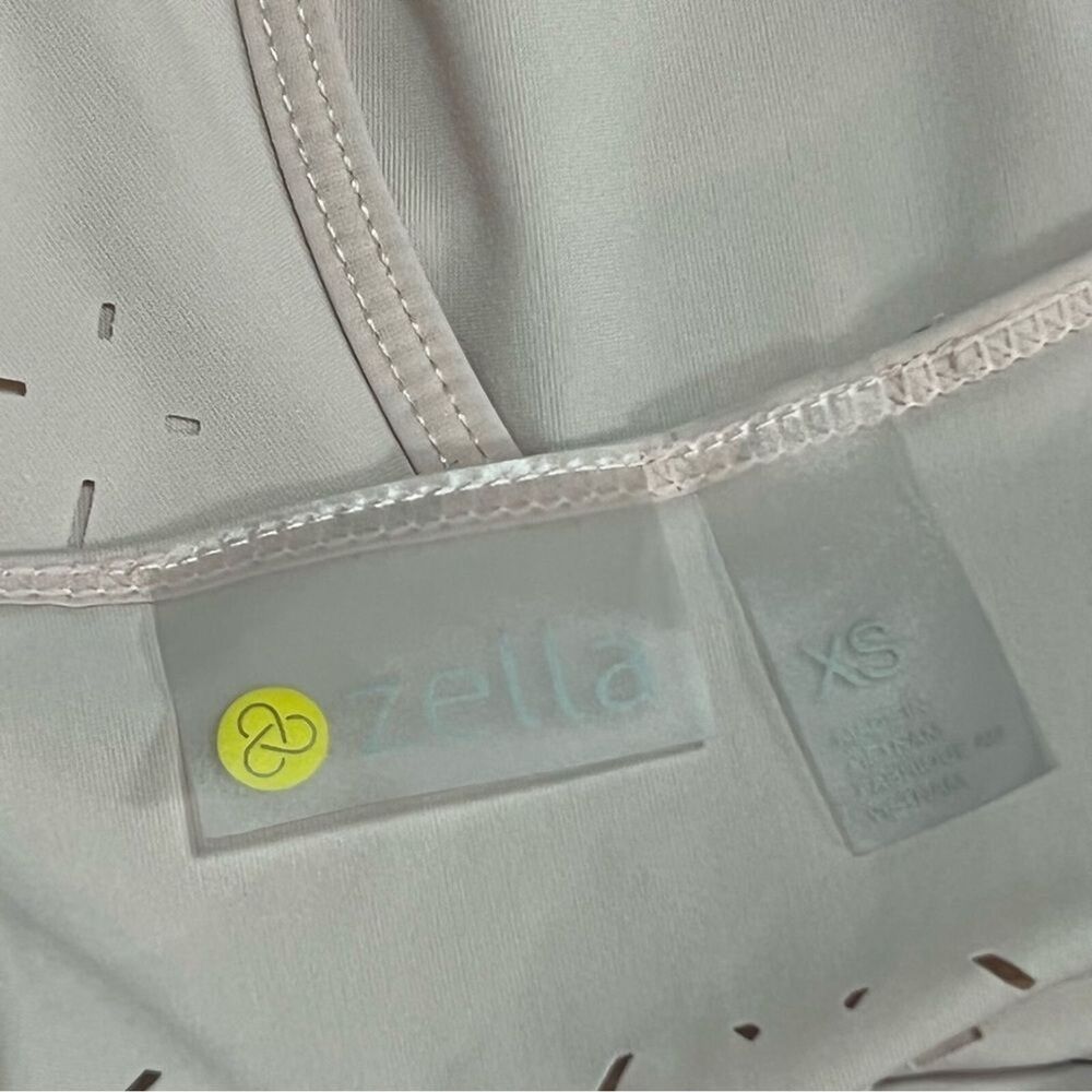 Zella racerback tank top womens size XSmall blush cutout pattern light pink - Picture 5 of 9